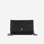 Chanel Classic Wallet on Chain - Black Caviar | Gold Hardware
