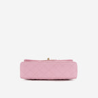 Chanel Small Double Classic Flap - Rose Fonce Caviar | Champagne-Gold Hardware