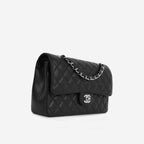 Chanel Medium Classic Flap Black Caviar | Silver Hardware
