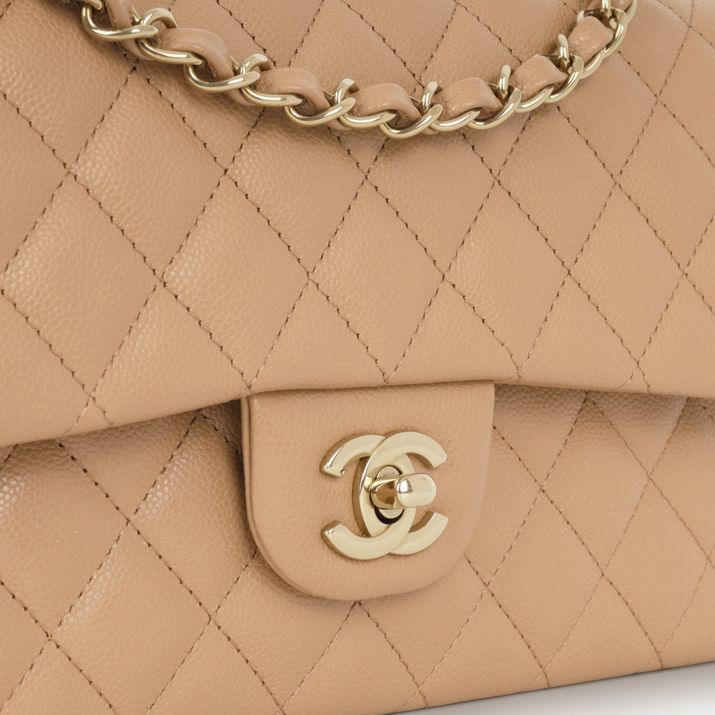 Chanel Medium Classic Flap Caramel Caviar | Champagne Gold Hardware