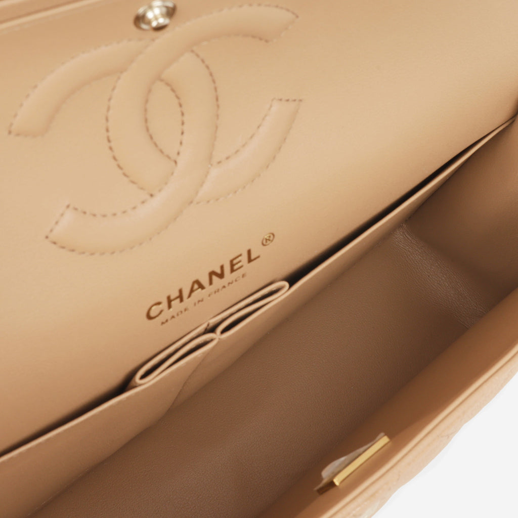 Chanel Medium Classic Flap Caramel Caviar | Champagne Gold Hardware