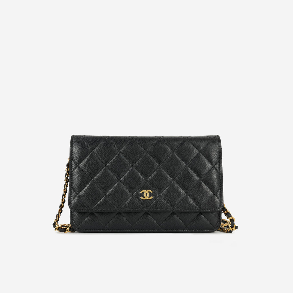 Chanel Classic Wallet on Chain - Black Caviar | Gold Hardware