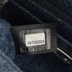 Chanel Mini CC Logo Square Flap - Blue Denim | Silver Hardware