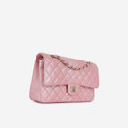 Chanel 23S Medium Classic Flap - Iridescent Pink Lambskin | Champagne Gold Hardware