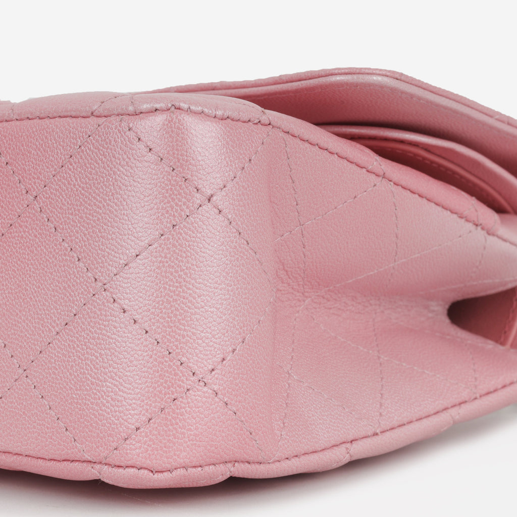 Chanel 23S Medium Classic Flap - Iridescent Pink Lambskin | Champagne Gold Hardware