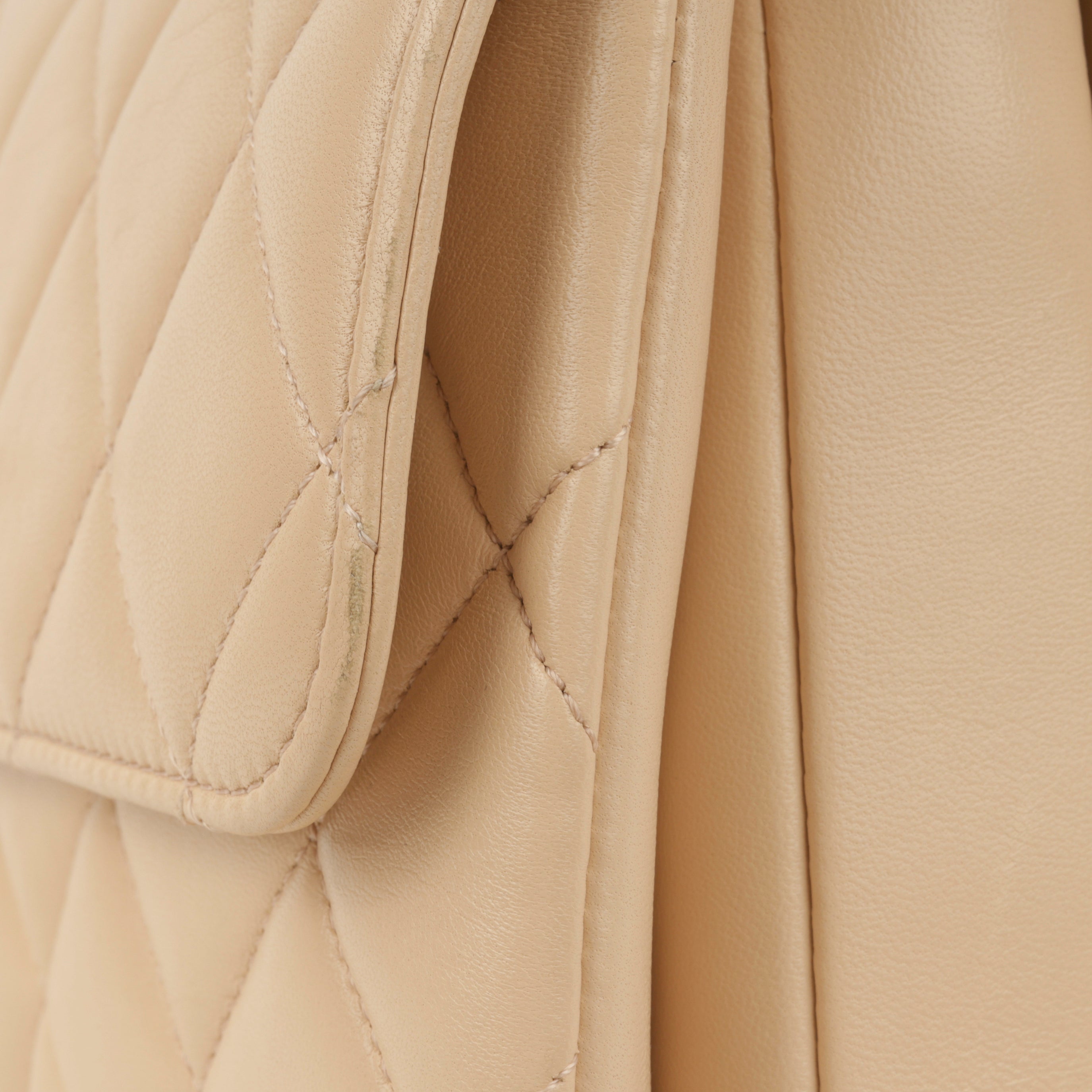 Chanel Small Trendy CC Flap Bag - Light Peach Lambskin | Champagne gold-tone hardware