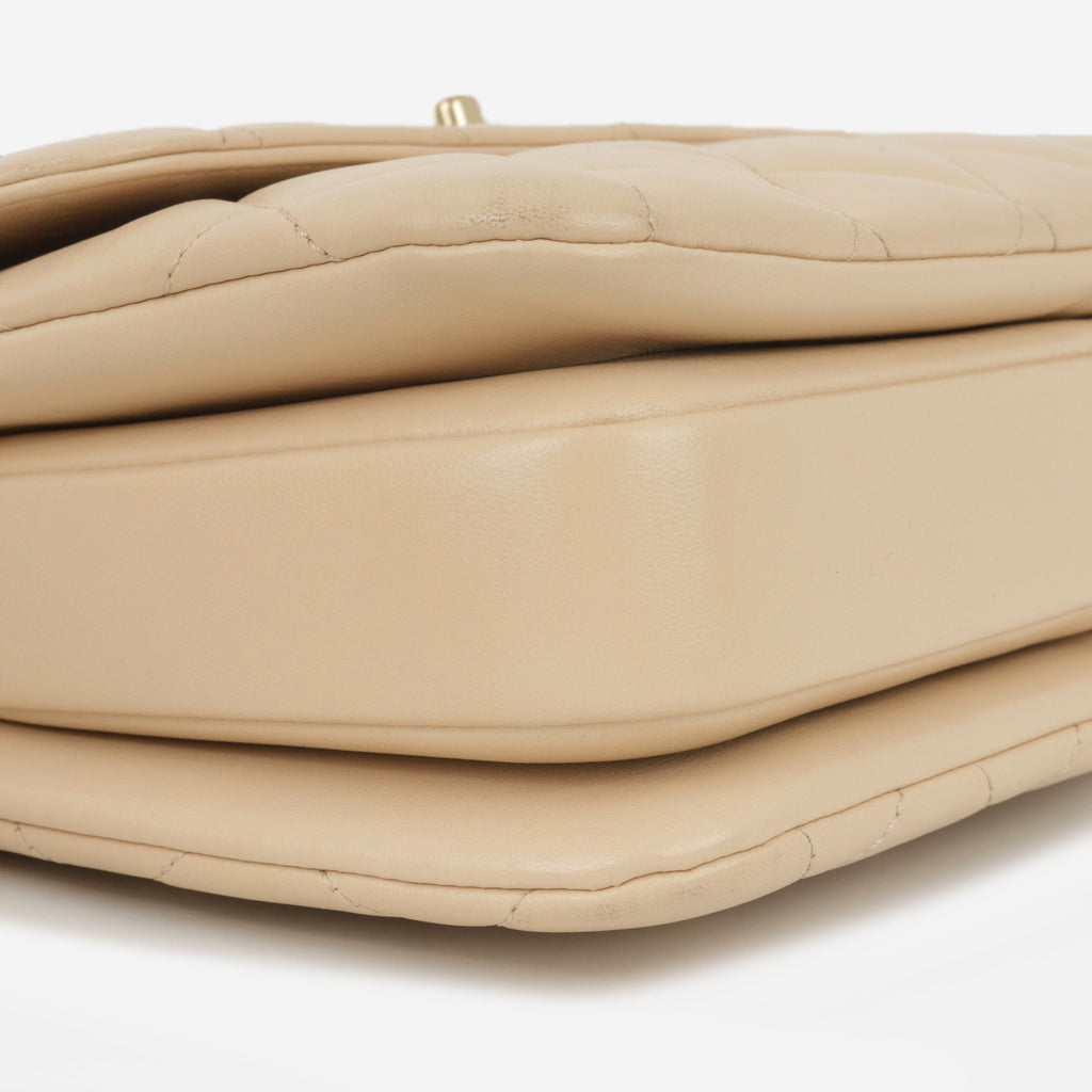 Chanel Small Trendy CC Flap Bag - Light Peach Lambskin | Champagne gold-tone hardware