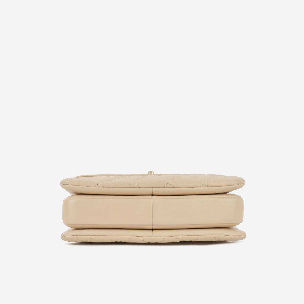 Chanel Small Trendy CC Flap Bag - Light Peach Lambskin | Champagne gold-tone hardware