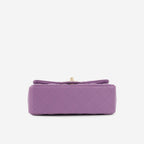Chanel Mini Flap Rectangular - Purple Lambskin | Champagne Gold Hardware