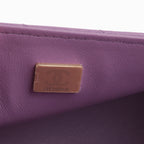 Chanel Mini Flap Rectangular - Purple Lambskin | Champagne Gold Hardware