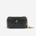 Chanel Pearl Crush Vanity - Black Lambskin | Gold Hardware
