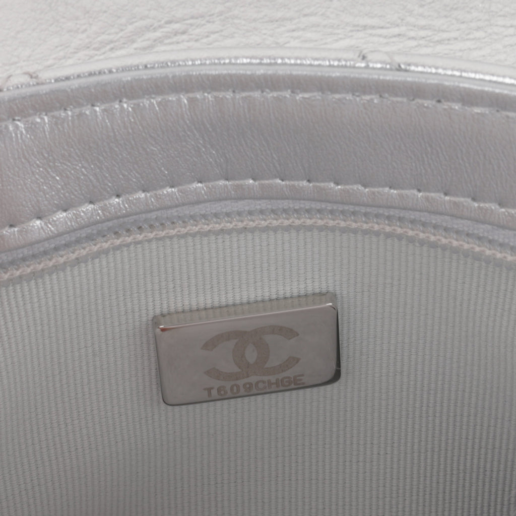 Chanel 25S Classic Flap Bag - Silver Lambskin | Silver Hardware