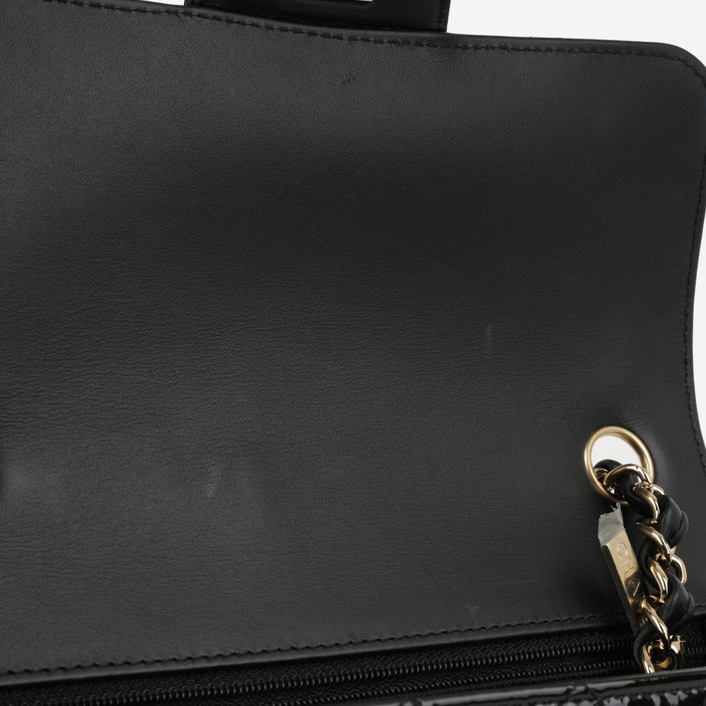 Chanel Mini Flap Rectangular - Black Patent | Gold Hardware
