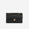 Chanel Small Classic Flap - Black Lambskin | Gold Hardware