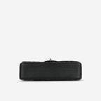 Chanel Medium Classic Flap - Black Chevron Lambskin | Silver Hardware