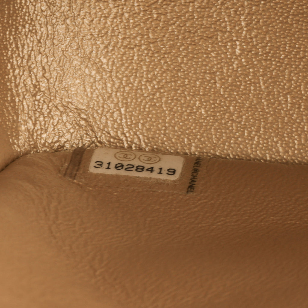 Chanel Mini Square - Gold Metallic Lambskin | Champagne Gold Hardware