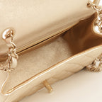 Chanel Mini Square - Gold Metallic Lambskin | Champagne Gold Hardware