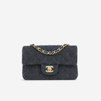 Chanel Mini Flap Rectangular - Indigo Denim | Gold Hardware