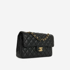 Chanel Small Classic Flap - Black Lambskin | Gold Hardware