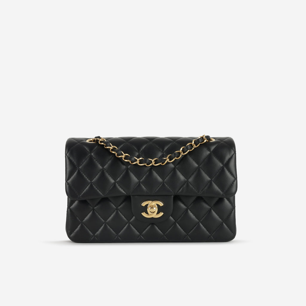 Chanel Small Classic Flap - Black Lambskin | Gold Hardware