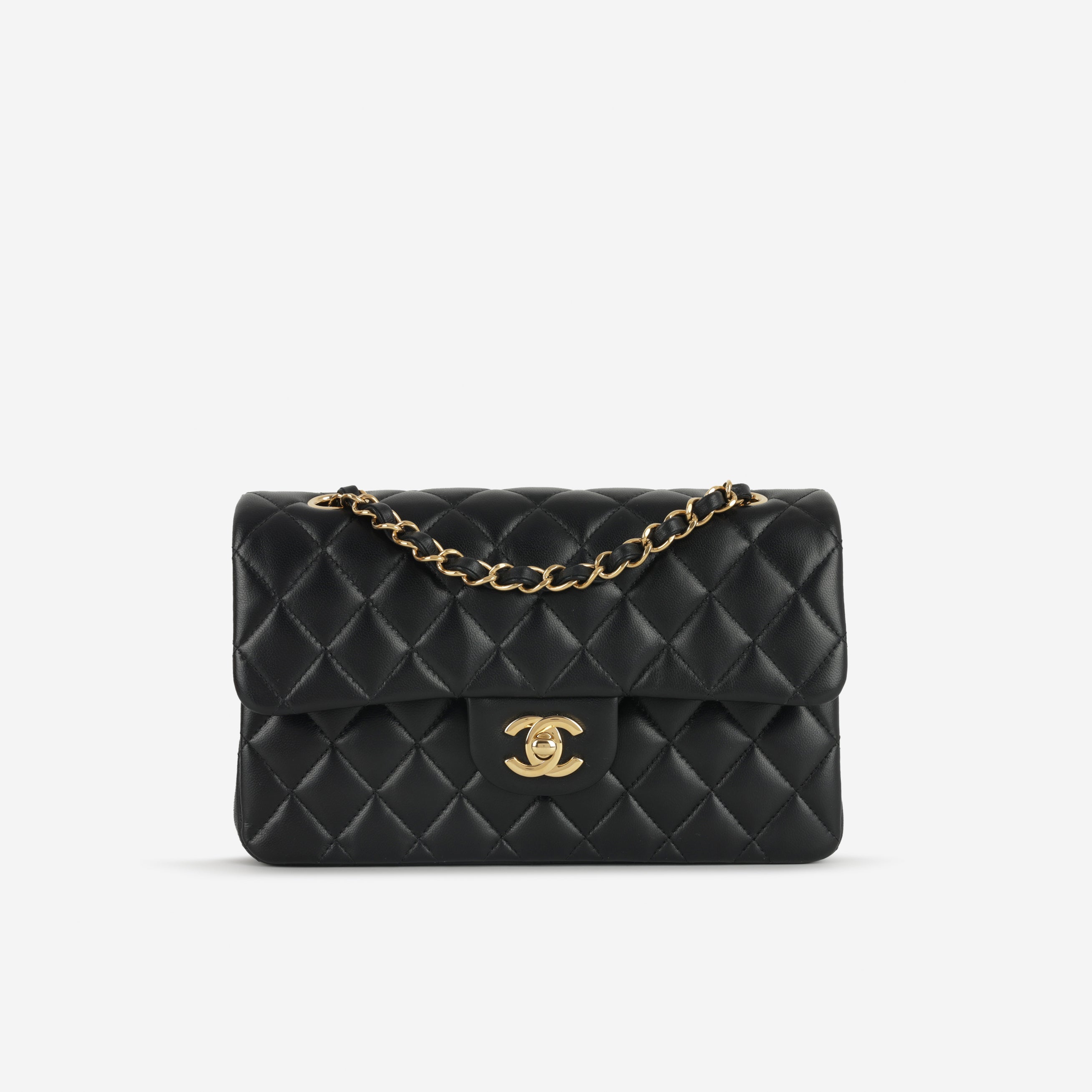 Chanel Small Classic Flap - Black Lambskin | Gold Hardware