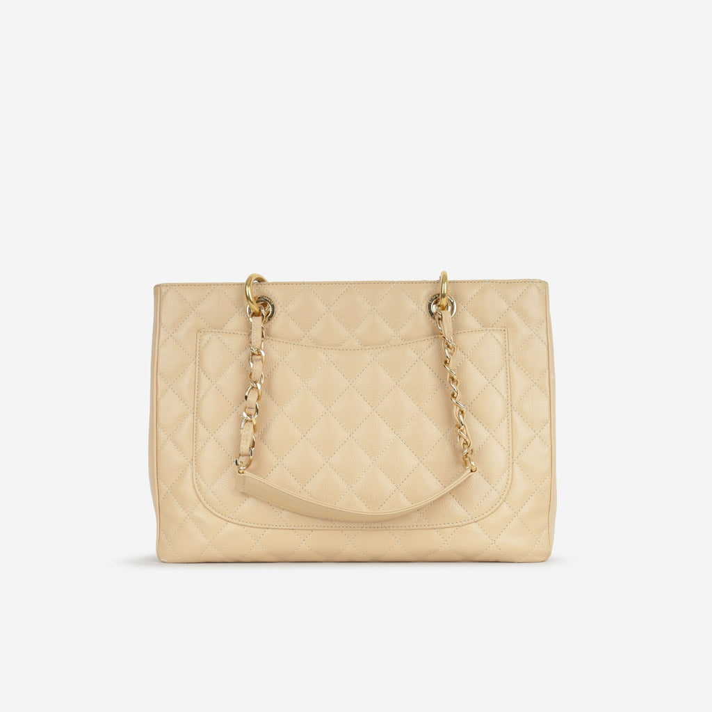 Chanel GST - Beige Caviar | Gold Hardware