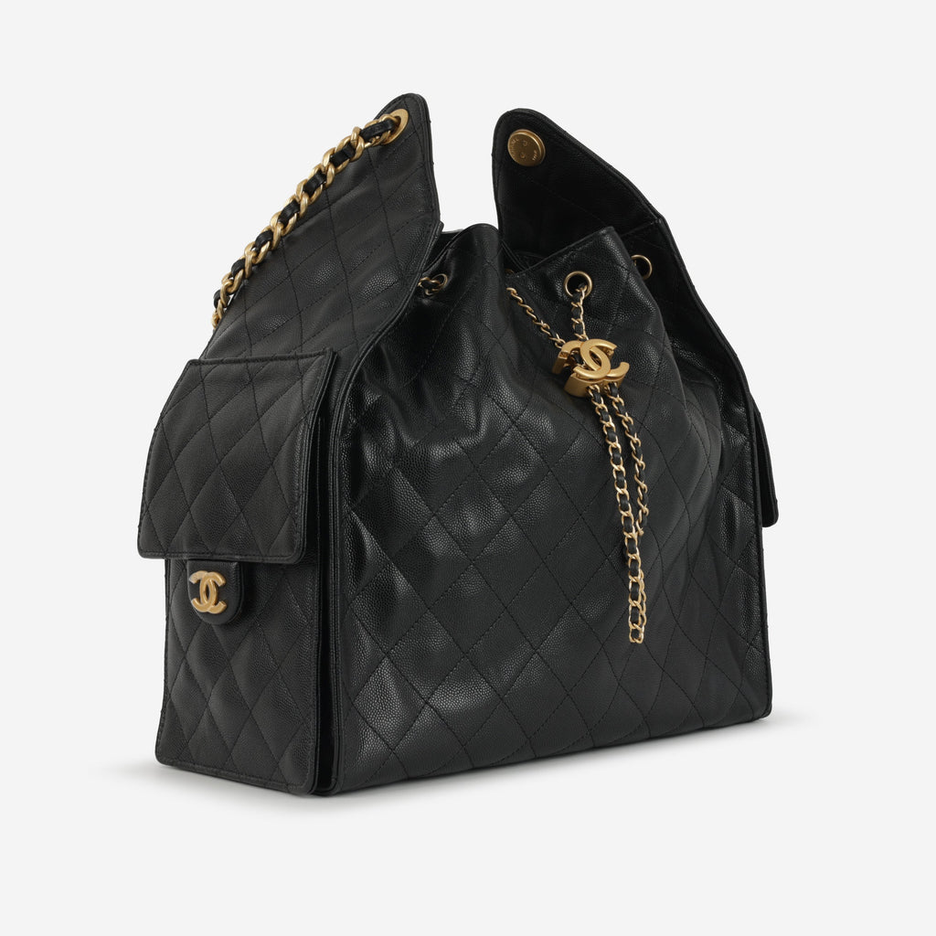 Chanel Medium 25 Hobo Bag - Black | Gold Hardware