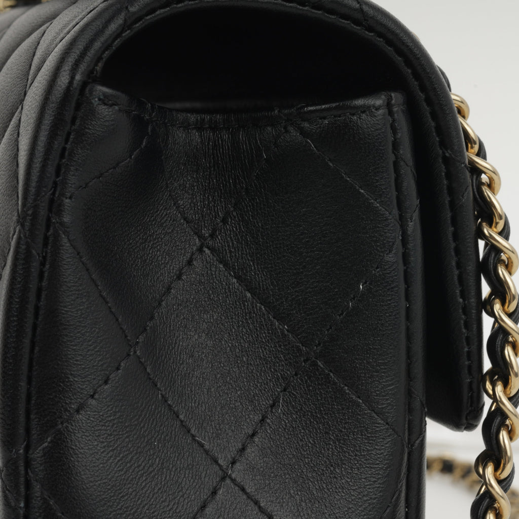 Chanel Mini Rectangular Top Handle | Gold Hardware