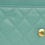 Chanel Crush Charm Wallet on Chain - Turquoise Calfskin | Gold Hardware