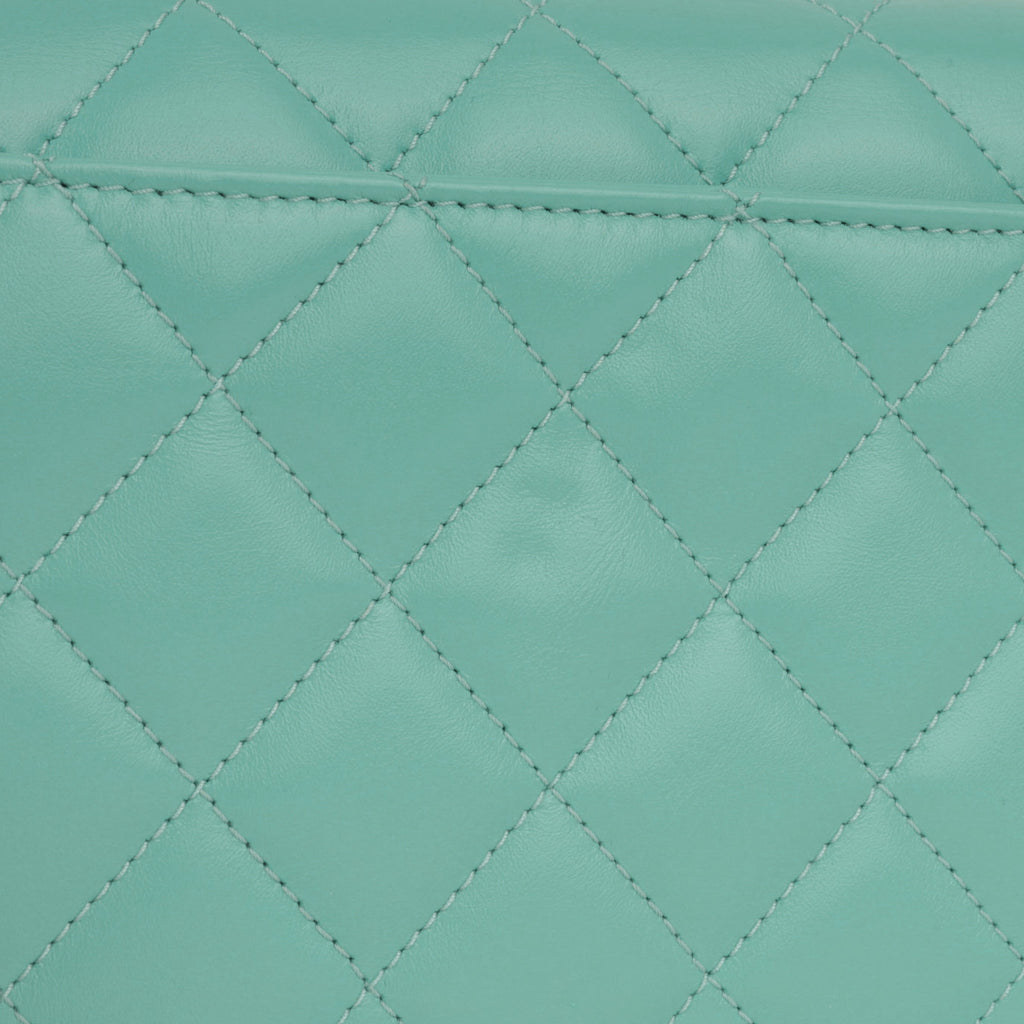 Chanel Crush Charm Wallet on Chain - Turquoise Calfskin | Gold Hardware