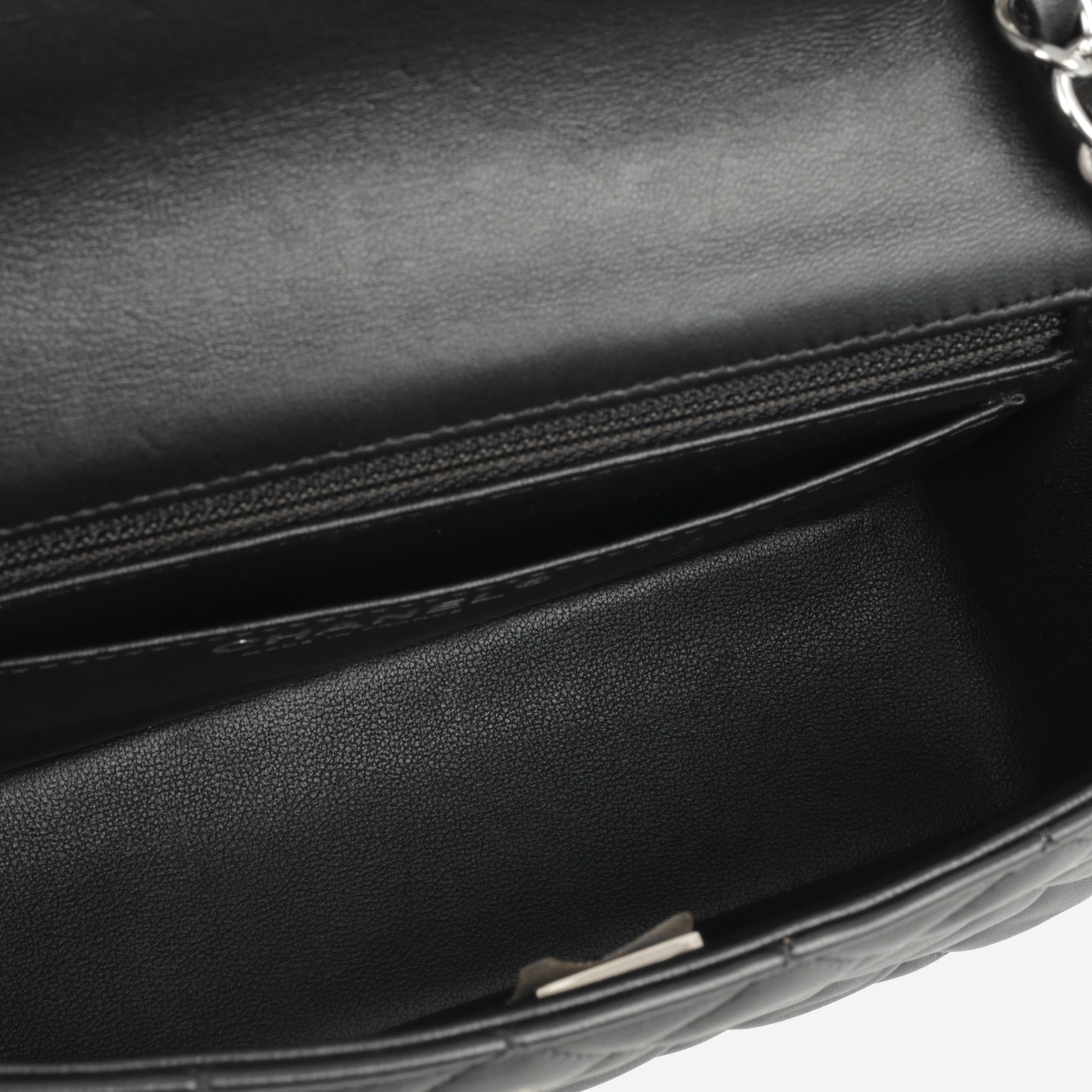 Chanel Mini Rectangular - Black Lambskin | Silver Hardware