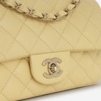 Chanel Mini Flap Rectangular - Baby Yellow Lambskin | Champagne Gold Hardware