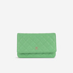 Chanel Classic Wallet on Chain - Green Caviar | Champagne Gold Hardware