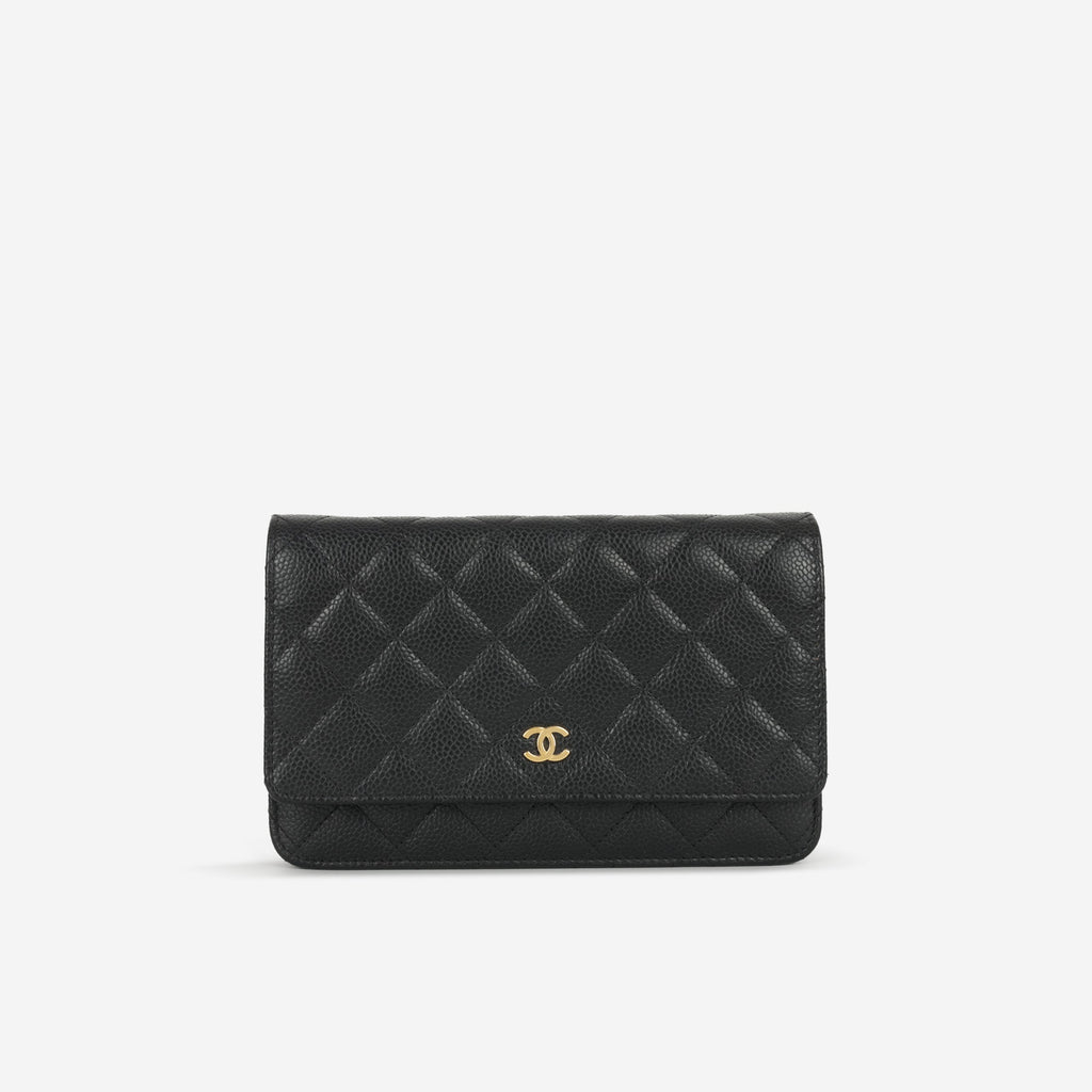 Chanel Classic Wallet on Chain - Black Caviar | Gold Hardware