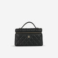 Chanel Vanity with Chain - Black Lambskin | Champagne Gold Hardware