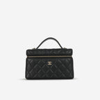 Chanel Vanity with Chain - Black Lambskin | Champagne Gold Hardware