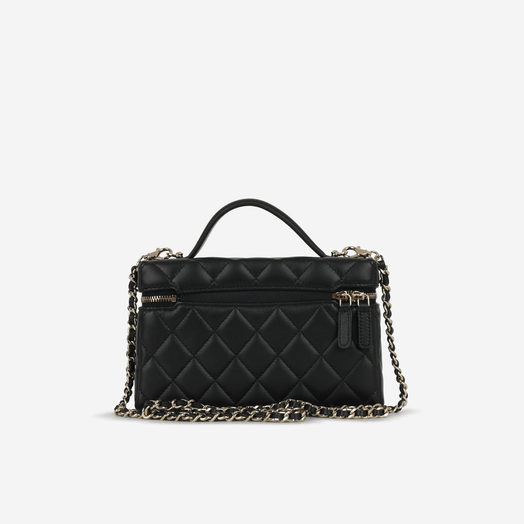 Chanel Vanity with Chain - Black Lambskin | Champagne Gold Hardware