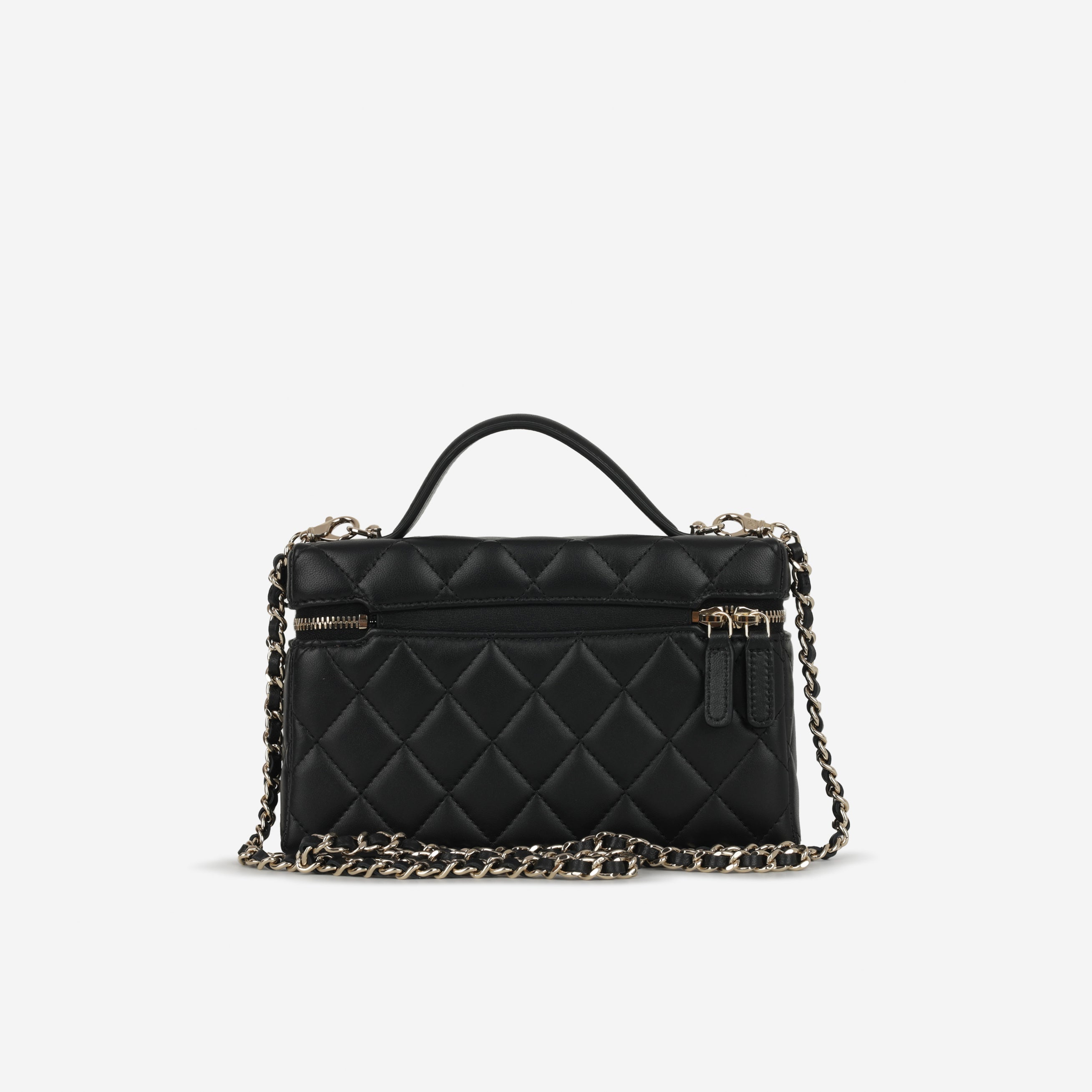 Chanel Vanity with Chain - Black Lambskin | Champagne Gold Hardware