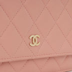 Chanel Classic Wallet on Chain - Pink Lambskin | Champagne Gold Hardware