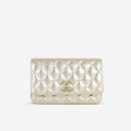 Chanel CC Crush Wallet on Chain - Champagne Metallic Caviar | Champagne Gold Hardware