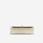 Chanel CC Crush Wallet on Chain - Champagne Metallic Caviar | Champagne Gold Hardware