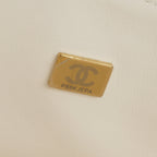 Chanel Small Classic Flap - White Caviar | Champagne Gold Hardware
