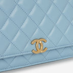 Chanel Candy Chain Wallet on Chain - Blue Lambskin | Gold Hardware