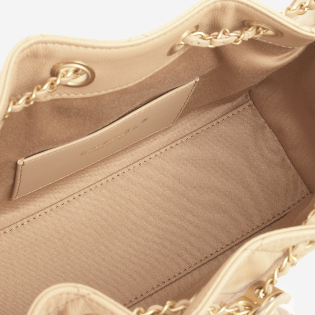 Chanel Mini 25 Hobo - Beige Caviar | Gold Hardware