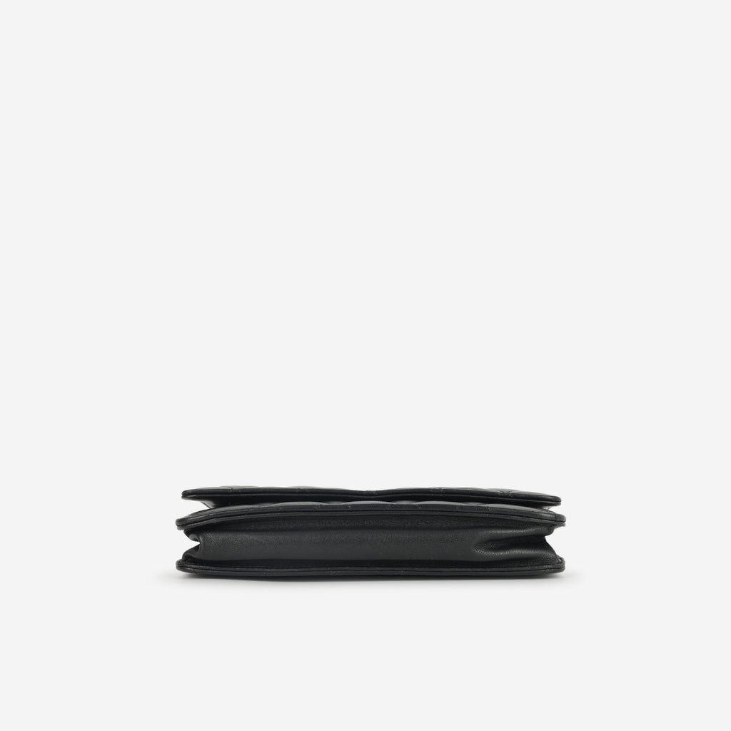 Chanel Classic Wallet on Chain - Black Lambskin | Silver Hardware
