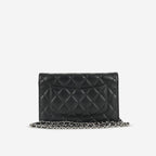 Chanel Classic Wallet on Chain - Black Lambskin | Silver Hardware