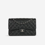 Chanel Classic Flap Bag - Jumbo Black Caviar | Silver Hardware