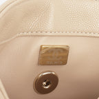 Chanel Small Coco Handle - Ecru Caviar | Champagne Gold Hardware
