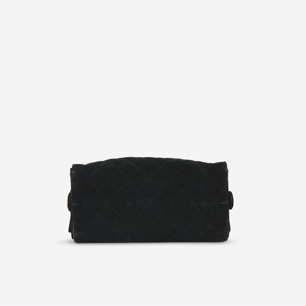 Chanel Medium 25 Hobo Bag - Black Suede | Gold Hardware