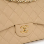 Chanel Classic Jumbo Double Flap - Beige Lambskin | Gold Hardware